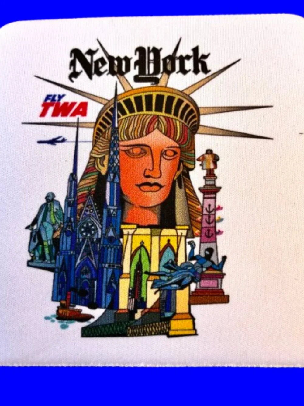 TWA New York Fly TWA Jets Beverage Drink Coaster